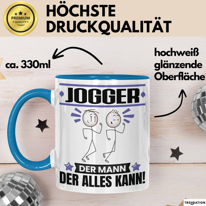 Jogger Tasse Geschenk für Jogger Der Mann Der Alles Kann Geschenkidee zum Geburtstag Blau Trendation