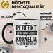 Kornelia Tasse Geschenk Perfekt Sein Kann Jeder Geschenkidee Geburtstag Schwarz Trendation