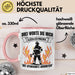 Feuerwehrmann Tasse Geschenk 3 Worte Die Mich Glücklich Machen Mit Atemschutz Ausrüsten Rosa Trendation