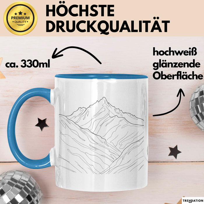 Minimalist Tasse Geschenkidee Liebhaber des einfachen Lebens Blau Trendation