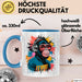 Affe Tier Kopfhörer Sonnenbrille Tasse Geschenk Lustige Geschenkidee Spruch Blau Trendation