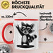 Waschbär Tierliebhaber Rockmusik Tasse Geschenk Lustige Geschenkidee Spruch Rot Trendation