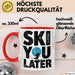 Skifahren Skifahrer Tasse Geschenk Ski You Later Schneesport Geschenkidee Lustig Rot Trendation