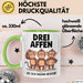 Affe Tier Tasse Geschenk Lustige Geschenkidee Spruch 3 affen Die Sich Fragend Ansehen Grün Trendation