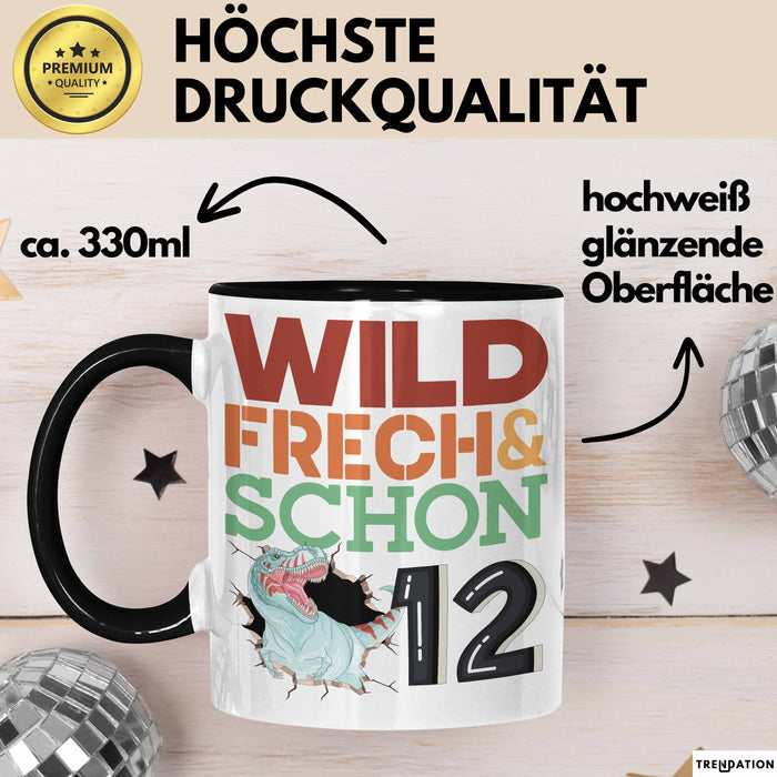 12. Geburtstag Geschenk Tasse Becher Wild Frech Und Schon 12 Trendation