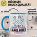 Langläufer Geschenk Tasse So Gut Kann Nur Ein Langläufer Aussehen Geschenkidee Kaffee-Becher Blau Trendation