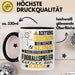 Fußballspieler Geschenk Tasse Lustiger Spruch Erheben Sie Sich Der Fußballspieler Betritt den Raum Schwarz Trendation