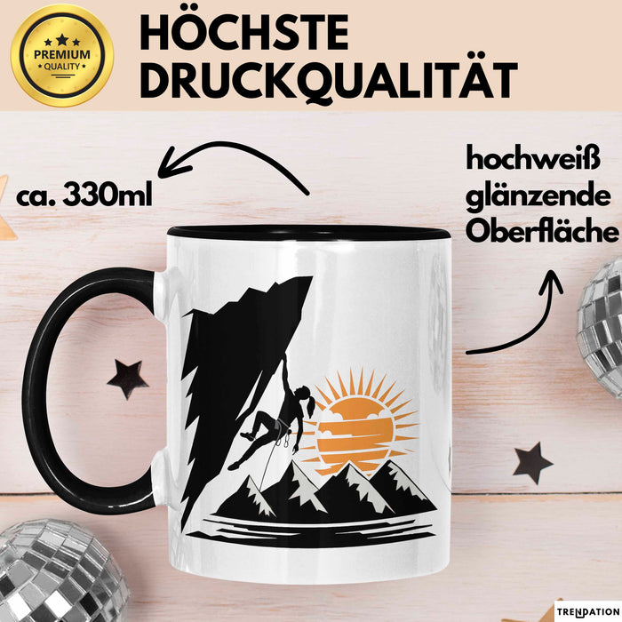 Kletterer Tasse Geschenkidee Abenteuersucher Lustiger Spruch Geschenkidee Lustig Trendation
