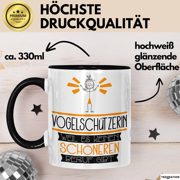 Vogelschützerin Weil Es Keinen Schöneren Beruf Gibt Tasse Geschenk für Eine Vogelschützerin Lustig Trendation