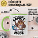 Sarkastische Eule Tier Kaffee Tasse Geschenk Lustige Geschenkidee Spruch Der Kaffee Ist Kaputt Ich Bin Node Müde Grün Trendation