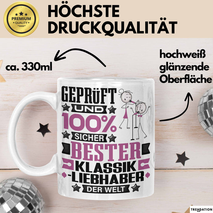Klassikliebhaber Geschenk Lustiger Spruch für Klassikliebhaber Geschenkidee Bester Klassikliebhaber Der Welt Weiß Trendation