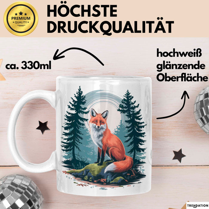 Fuchs Tierliebhaber Tasse Geschenk Lustige Geschenkidee Spruch Weiß Trendation