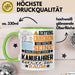 Kanufahrer Geschenk Tasse Lustiger Spruch Erheben Sie Sich Der Kanufahrer Betritt den Raum Grün Trendation