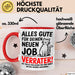 Büro Arbeit Kollege Tasse Becher Geschenk Lustige Geschenkidee Spruch Alles Gute Für Deinen Neuen Job Verräter Rot Trendation