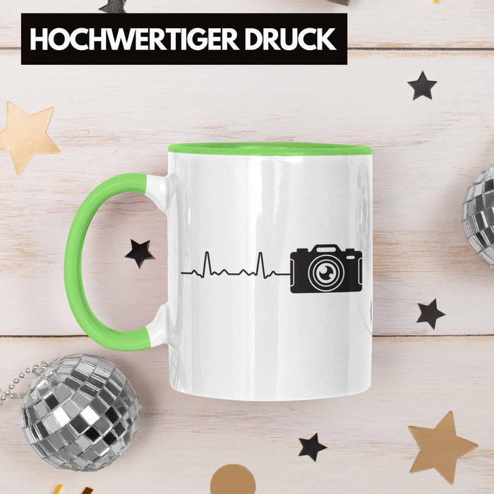 Trendation - Fotograf Tasse Zubehör Fotografie Geschenk Fotografieren Kaffeetasse Geschenkideen Lustiger Spruch Grün Trendation