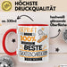 Beste Skateboarderin Der Welt Tasse Geschenk für Eine Skateboarderin Geprüft Und Sicher Geschenkidee Geburtstag Weihnachten Rot Trendation