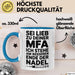 Medizinischer Assistent Arzt Tasse Geschenk Lustige Geschenkidee Spruch Sei Lieb Zu Deiner Mfa Ich Stehe Am Besseren Ende Der Nadel Blau Trendation