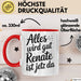 Renate Tasse Geschenk Alles Ist Gut Renate Ist Jetz Da Geschenkidee Becher mit Name Rot Trendation