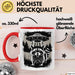 Waschbär Tierliebhaber UFO Alien Tasse Geschenk Lustige Geschenkidee Spruch Rot Trendation