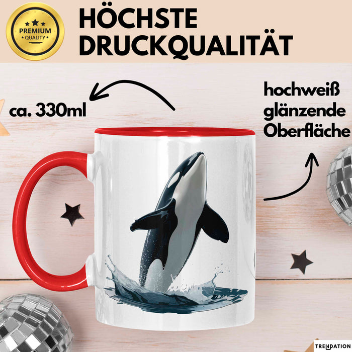 Wal Tier Tasse Geschenk Lustige Geschenkidee Spruch Rot Trendation