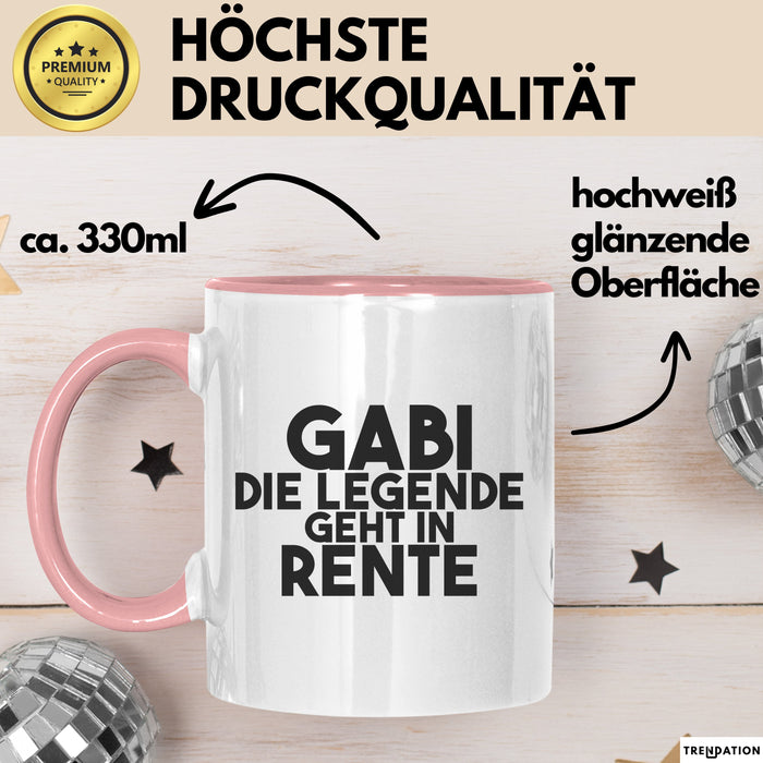 Gabi Tasse Gabi – Die Legende Geht In Rente Geschenk