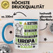 Uropa Geschenk Tasse Lustiger Spruch Erheben Sie Sich Der Uropa Betritt den Raum Blau Trendation