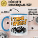 Spinne Vogelspinne Tier Tasse Geschenk Lustige Geschenkidee Spruch Ich Glaube Ich Spinne Blau Trendation