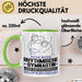 RhythmischeGymnastin Geschenk Tasse Ich Bin RhythmischeGymnastin Aber Sag Doch Einfach Superheld Lustige Geschenkdiee für RhythmischeGymnastin Kaffee-Becher Grün Trendation