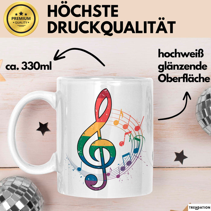 Musikliebhaber Musiker Tasse Geschenk Lustige Geschenkidee Spruch Weiß Trendation