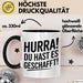 Schüler Abschluss Tasse Geschenk Lustige Geschenkidee Spruch Du Hast Es Geschafft Schwarz Trendation
