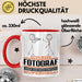 Fotograf Geschenk Tasse Ich Bin Fotograf Aber Sag Doch Einfach Superheld Lustige Geschenkdiee für Fotograf Kaffee-Becher Rot Trendation
