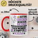 Taekwondo-Kämpfer Geschenk Tasse Lustiger Spruch Erheben Sie Sich Der Taekwondo-Kämpfer Betritt den Raum Rot Trendation