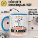 Gitarrist Geschenk Tasse So Gut Kann Nur Ein Gitarrist Aussehen Geschenkidee Kaffee-Becher Blau Trendation