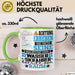 Wasserskifahrer Geschenk Tasse Lustiger Spruch Erheben Sie Sich Der Wasserskifahrer Betritt den Raum Grün Trendation
