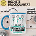 Schwiegercousin Geschenk Tasse So Gut Kann Nur Ein Schwiegercousin Aussehen Geschenkidee Kaffee-Becher Blau Trendation