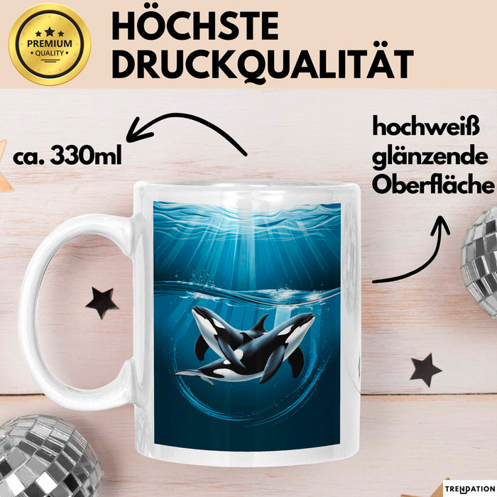 Wal Tier Tasse Geschenk Lustige Geschenkidee Spruch Weiß Trendation