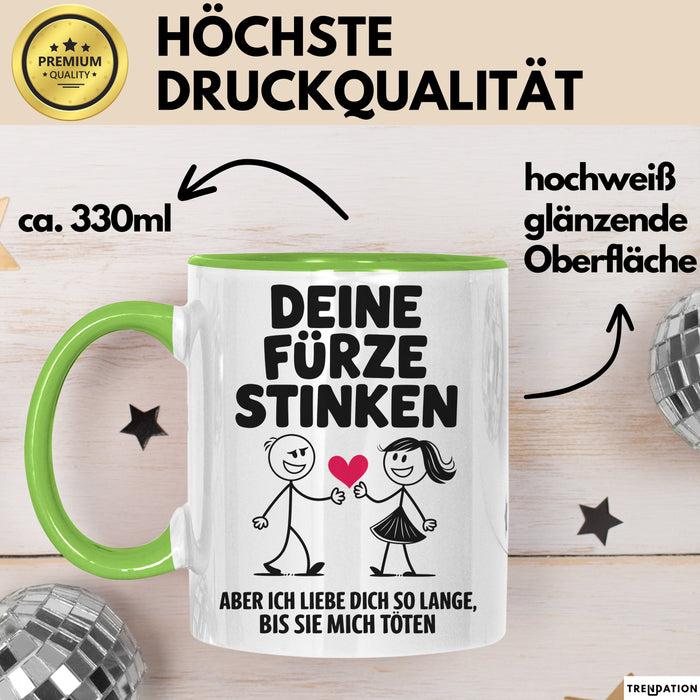 Liebe Tasse Geschenk Deine Fuerze Stinken Ich Liebe Dich Geschenkidee Partner Grün Trendation