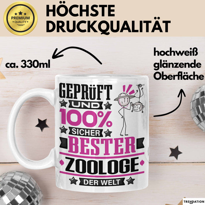 Zoologe Geschenk Lustiger Spruch für Zoologe Geschenkidee Bester Zoologe Der Welt Weiß Trendation