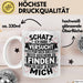 Valentinstag Tasse Geschenk für Ihn Sie Männer Für Paare Freundin Geschenkidee Kaffee-Becher Liebe Schatz Ich Hab Versucht Für Dich Das Geschenk Zu Finden Aber Du Hast Ja Bereits Mich Weiß Trendation