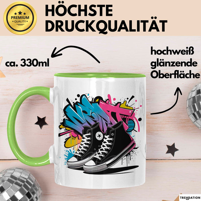 Streetwear Fan Tasse Geschenkidee für Stil Experte Grün Trendation