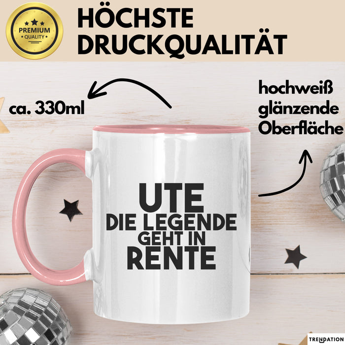 Ute Tasse Ute – Die Legende Geht In Rente Geschenk
