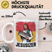 Jesus Keyboardspieler Tasse Geschenk Jesusizer Christlicher Geschenkidee Lustig Weiß Trendation