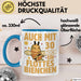 30. Geburtstag Tasse Geschenk Frauen Mutter Lustig Auch mit 30 Noch Ein Flottes Bienchen Kaffee-Becher Blau Trendation