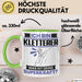 Kletterer Tasse Geschenk für Kletterer Geburtstag Lustiger Spruch Kaffee-Becher Was Ist Deine Superkraft Grün Trendation