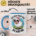 Schaf Tier Tasse Geschenk Lustige Geschenkidee Spruch Ich bin hier die Schäffin Blau Trendation