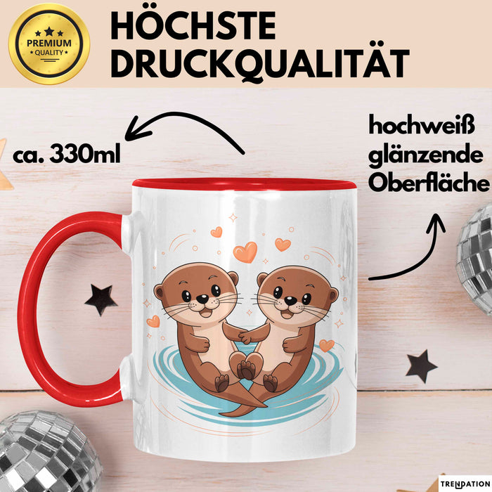 Otter Fan Tasse Geschenk Lustige Geschenkidee Spruch Für Niedliche Tier Liebhaber Rot Trendation