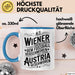 Österreich Wien Wienerisch Tasse Geschenk Lustige Geschenkidee Spruch Dem Fussball Verschworen Den Eid, Der Austria Geschworen Blau Trendation