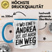 Andrea Tasse Geschenk Wo Eine Andrea Ist Ist Auch Ein Weg Geschenkidee Becher mit Name Blau Trendation
