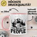 Camping Tasse Geschenk I Eat People Bär Kaffee-Becher Geschenkidee Camper Outdoor Rosa Trendation