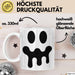 Lächeln Halloween Feier Tasse Geschenk Lustige Geschenkidee Spruch Weiß Trendation